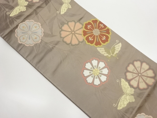 JAPANESE FUKURO OBI / WOVEN FLOWERS